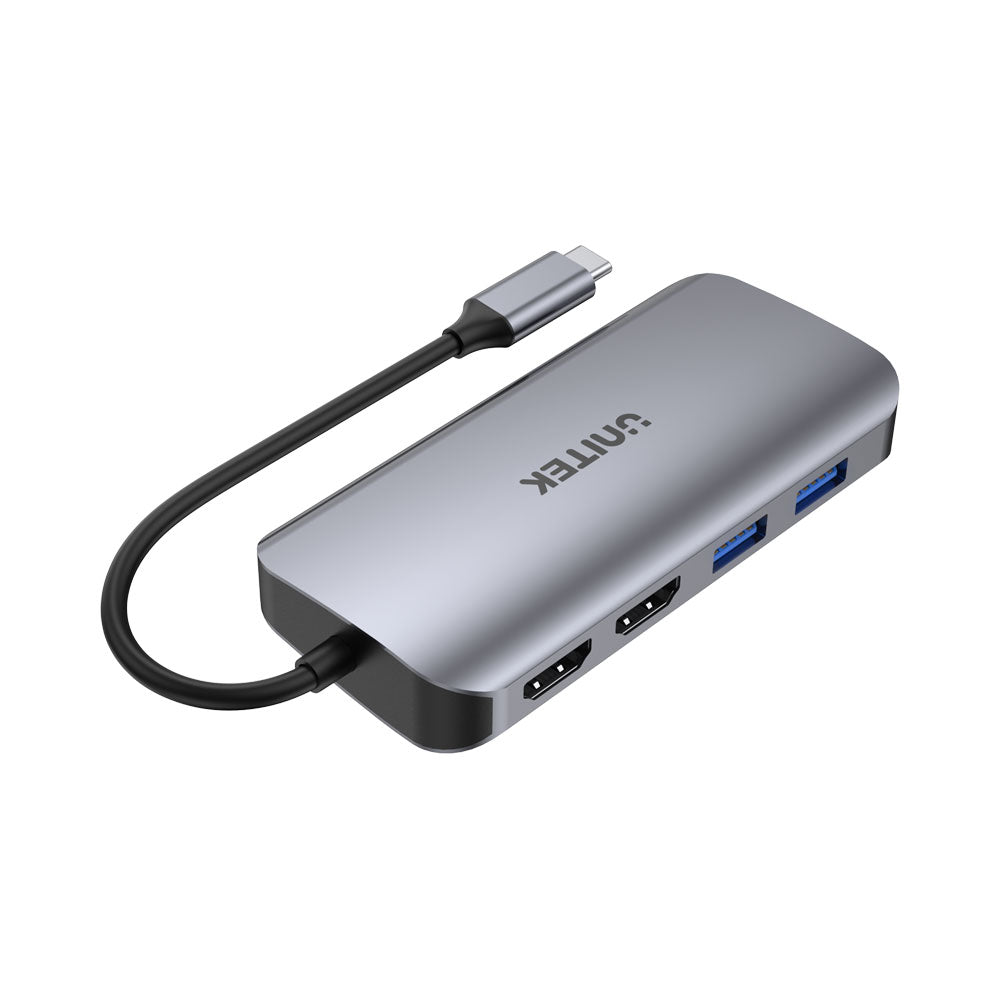 UNITEK USB-C 8IN1 HUB SPACE GRY(D1122A01) - image 2