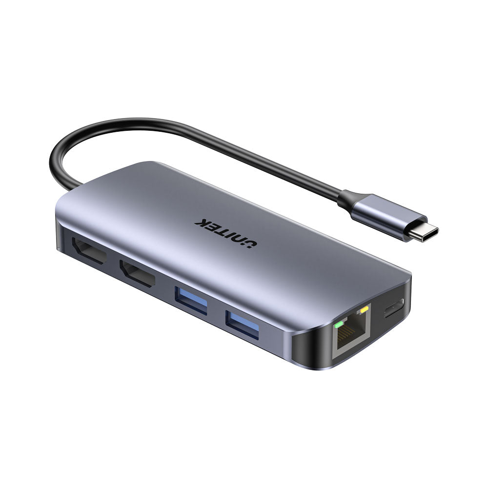 UNITEK USB-C 8IN1 HUB SPACE GRY(D1122A01) - image 3