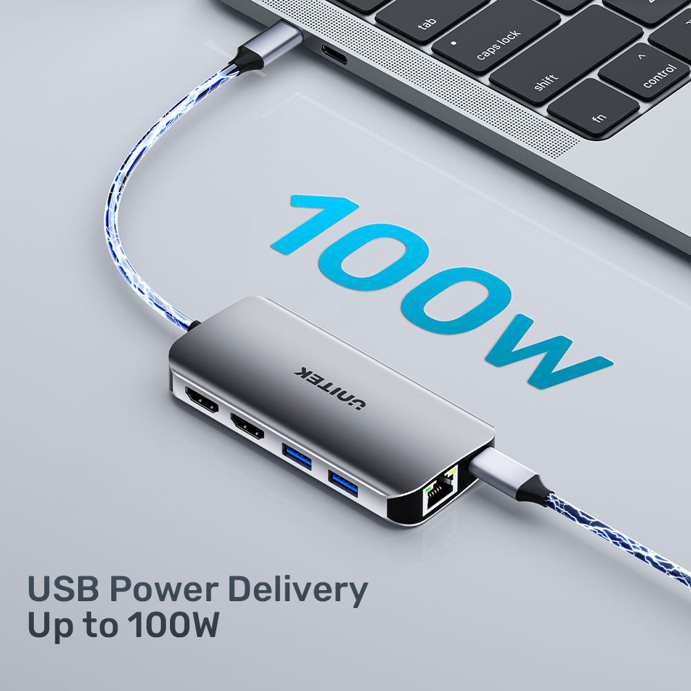 UNITEK USB-C 8IN1 HUB SPACE GRY(D1122A01) - image 6
