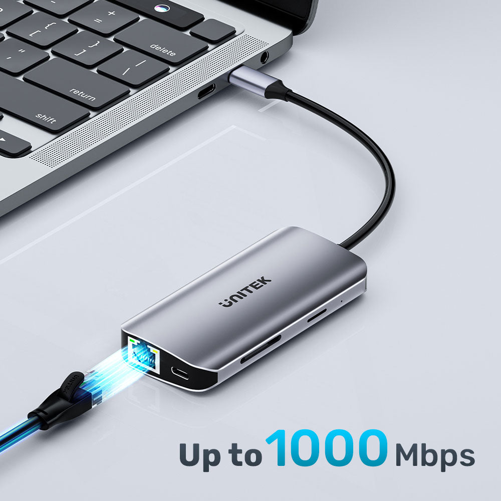 UNITEK USB-C 8IN1 HUB SPACE GRY(D1122A01) - image 7