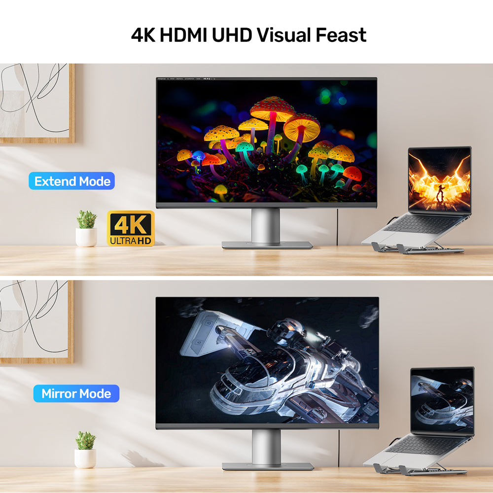 UNITEK USB-C FOLDABLE LAPTOP STAND (7IN1) (D1137A) - image 2