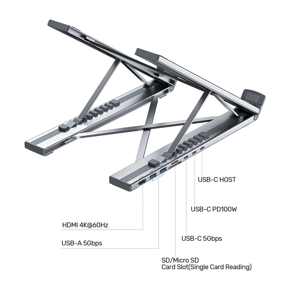 UNITEK USB-C FOLDABLE LAPTOP STAND (7IN1) (D1137A) - image 11