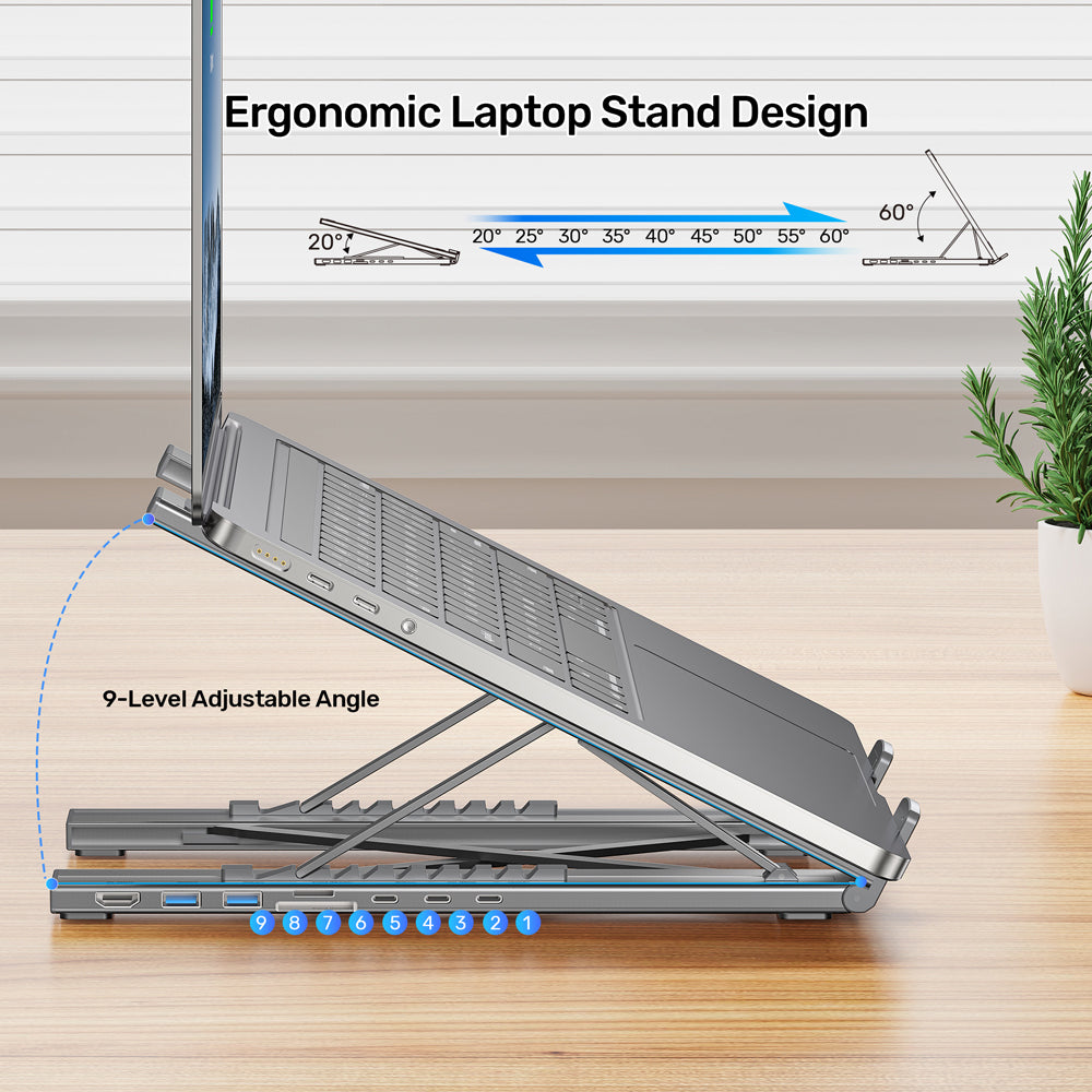 UNITEK USB-C FOLDABLE LAPTOP STAND (7IN1) (D1137A) - image 14