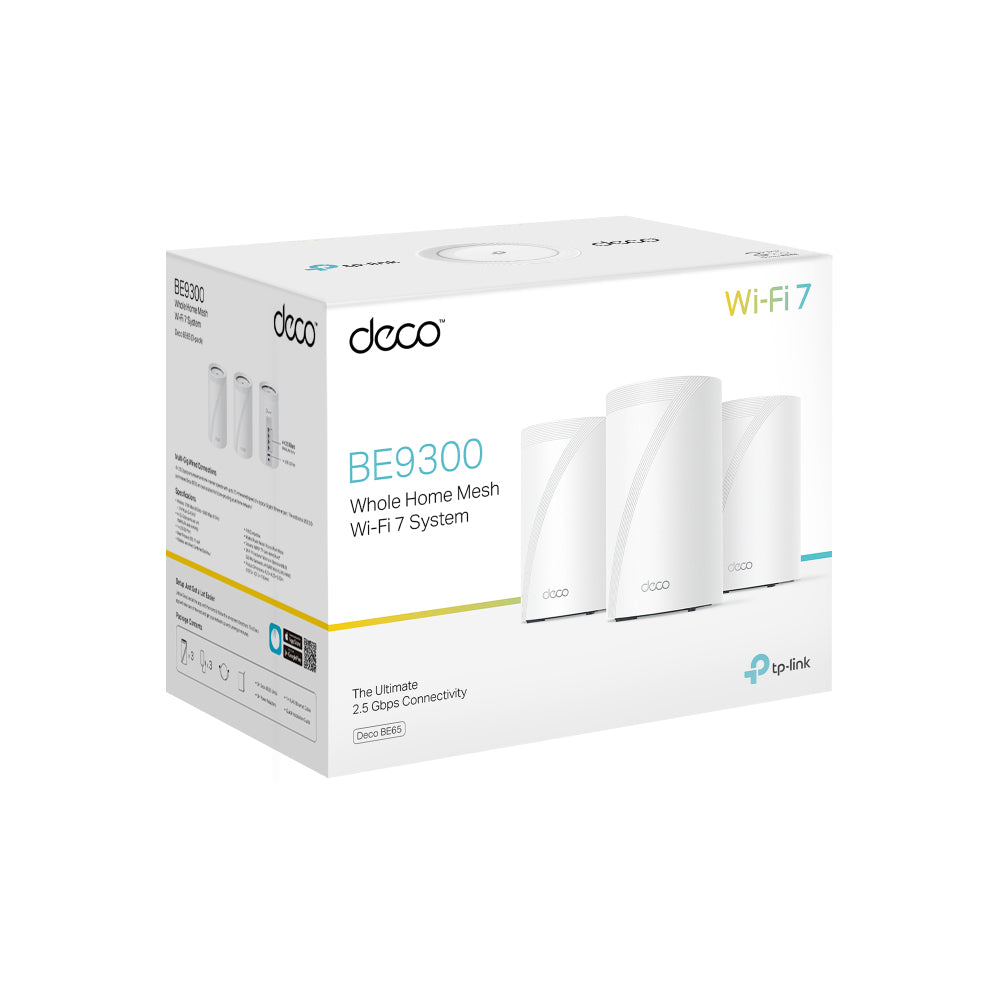 TP-LINK DECO BE65 BE9300 WHOLE HOME WIFI 7 - 3PK - image 6