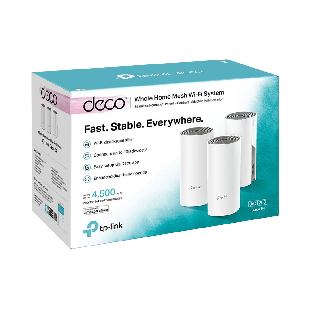 TP-LINK DECO E4 AC1200 WIRELESS WHOLE HOME UNIT 3P - image 2