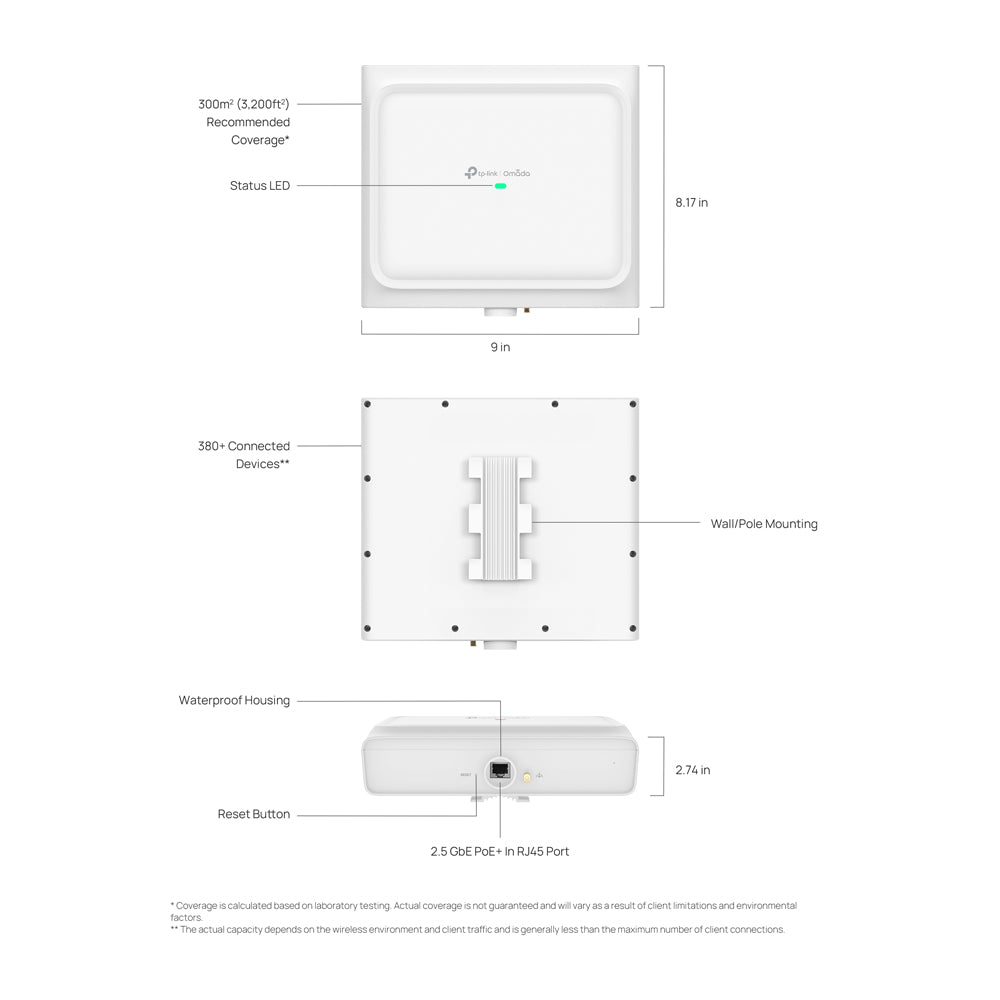 TP-LINK OMADA BE9300 TRI-BAND WIFI7 OUTDOOR AP - image 7