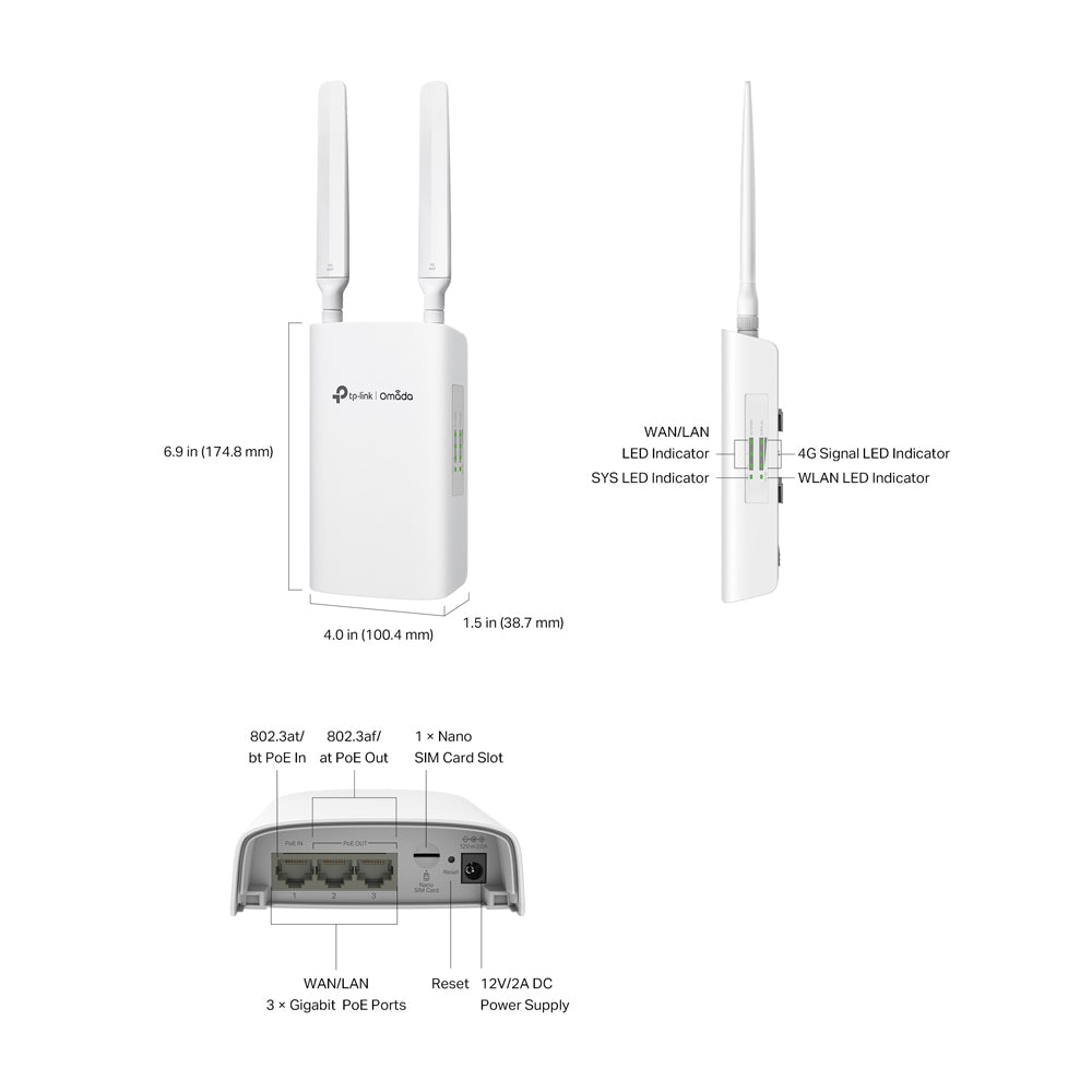 TP-LINK OMADA AX3000 IN/OUT GATEWAY 4G - image 7
