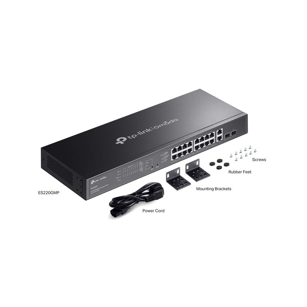 TP-LINK 20P GB MANAGED 16P POE+ 2SFP - image 6