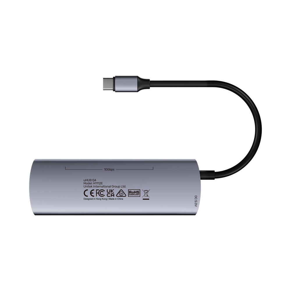 UNITEK 10GPS USB-C 4IN1 HUB 2 USB-A GRY(H1112EGY01 - image 3