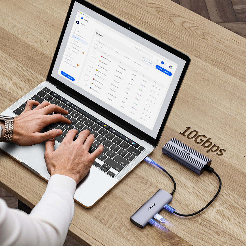 UNITEK 10GPS USB-C 4IN1 HUB 2 USB-A GRY(H1112EGY01 - image 7