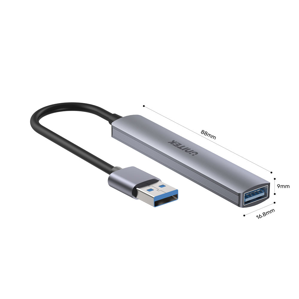 UNITEK USB-A TO 4-PORT HUB SPACE GRY(H1208A) - image 4