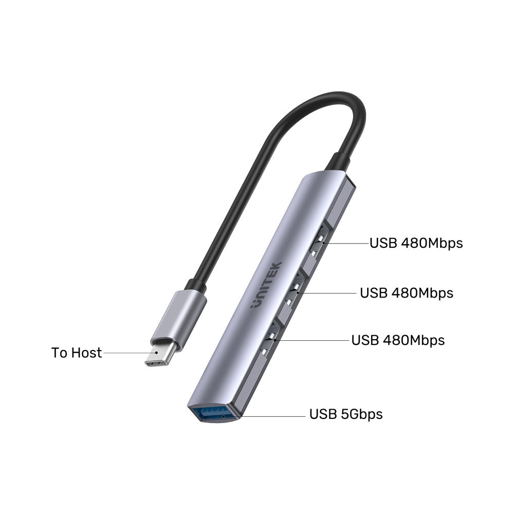 UNITEK USB3 TYPE-C-4-PORT HUB(H1208B) - image 3