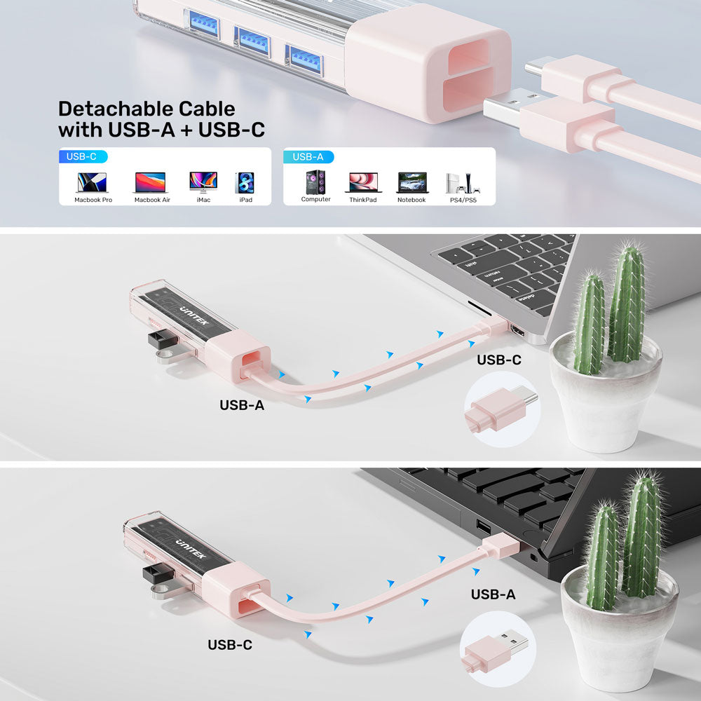 UNITEK USB TYPE-C 4 PORT USB3.0 HUB BI-DI (CREAM) - image 11