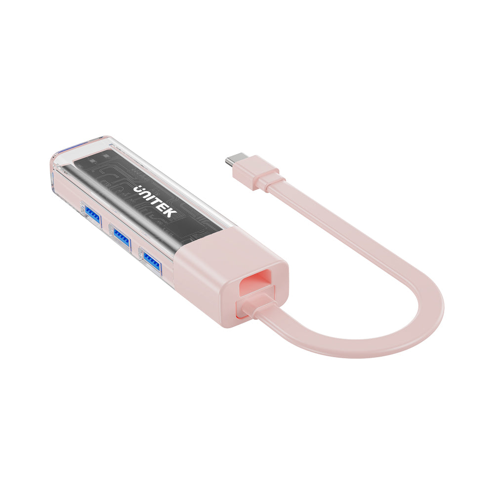 UNITEK USB TYPE-C 4 PORT USB3.0 HUB BI-DI (PINK) - image 7
