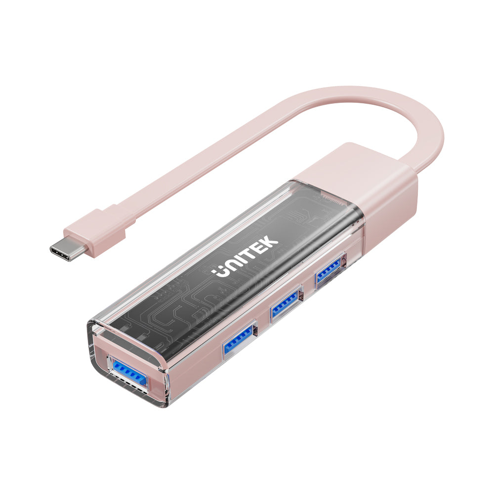 UNITEK USB TYPE-C 4 PORT USB3.0 HUB BI-DI (PINK) - image 6