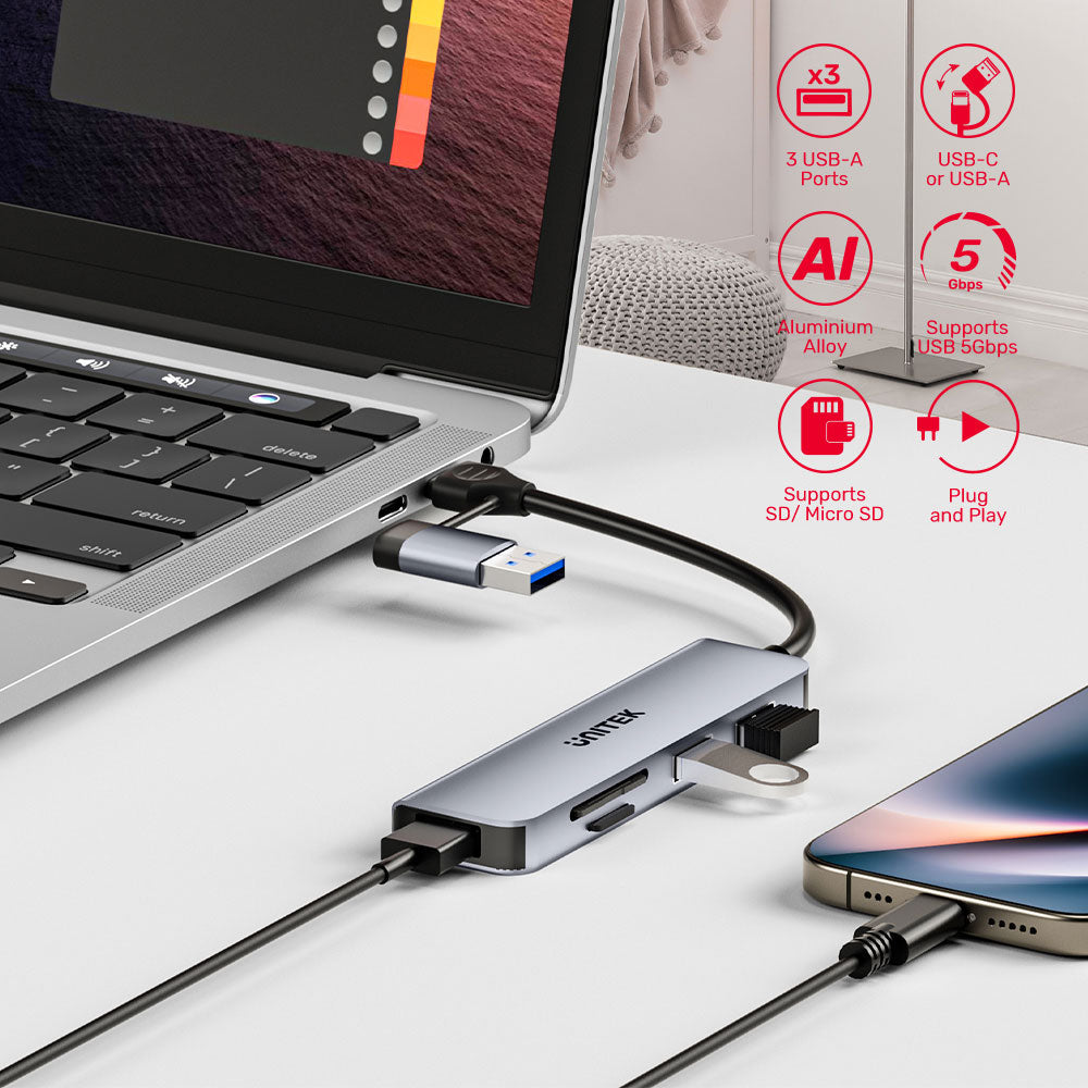 UNITEK USB HUB 3 PORTS USB-A(H1320A) - image 4