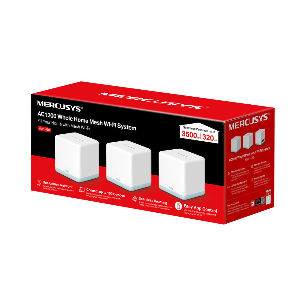 MERCUSYS AC1200 WHOLE HOME MESH WIFI SYSTEM - 3PK - image 3