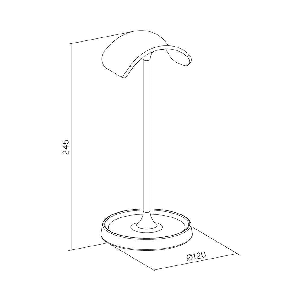 SLIM ALUMINIUM / PLASTIC DESKTOP HEADPHONE STAND - image 5