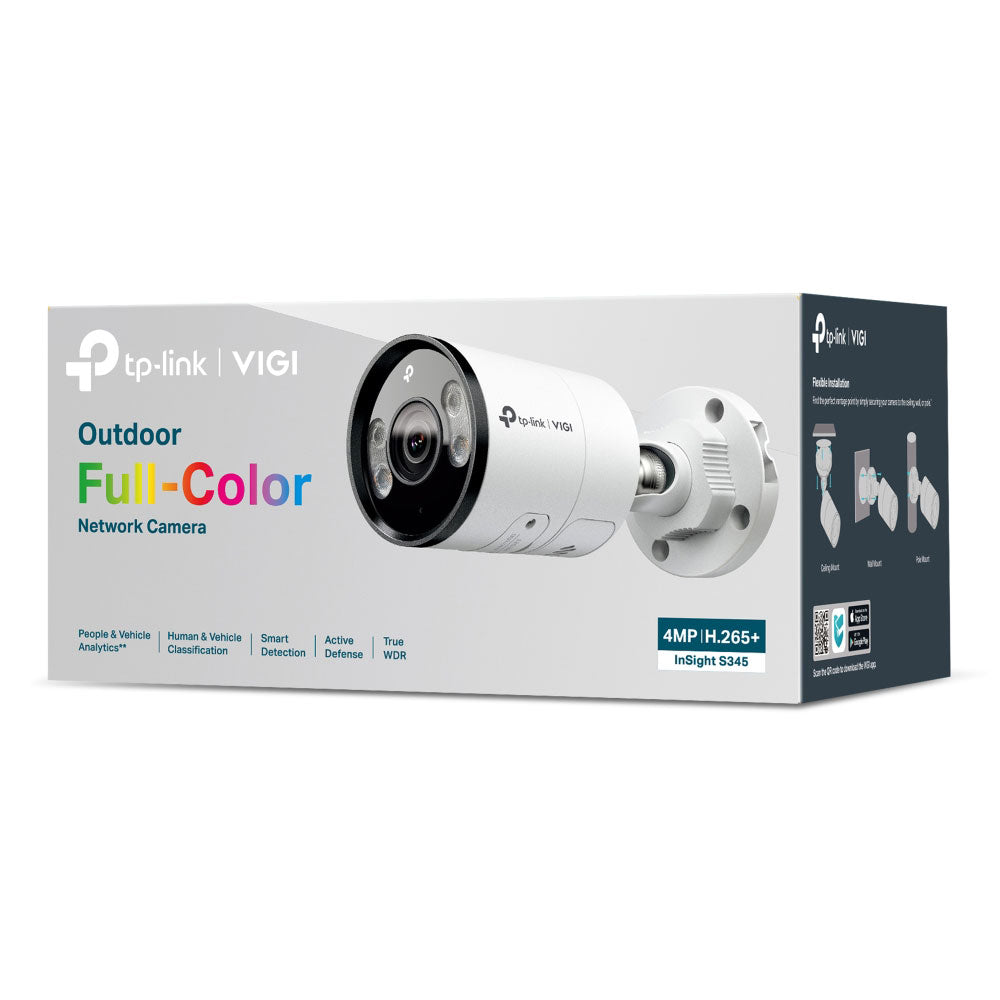 TP-LINK VIGI INSIGHT S345 4MP OUTDOOR FULL-COLOUR BULLET NETWORK CAMERA - 6MM - image 3