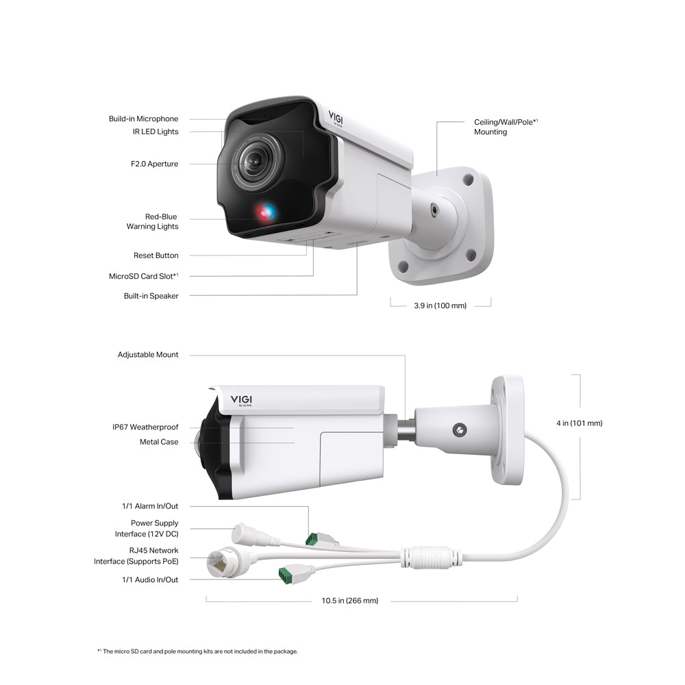 TP-LINK VIGI BULLET IP CAMERA 8MP IR 1.65MM - image 5