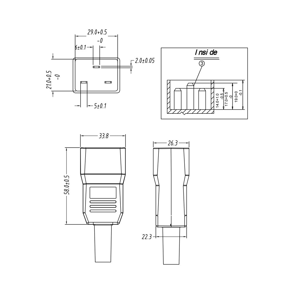 C20 MALE IEC CONNECTOR - image 2