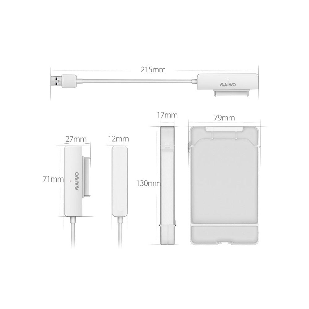 MAIWO 2.5INCH SATA HDD, SSD, ENCLOSURE (K104) - image 2