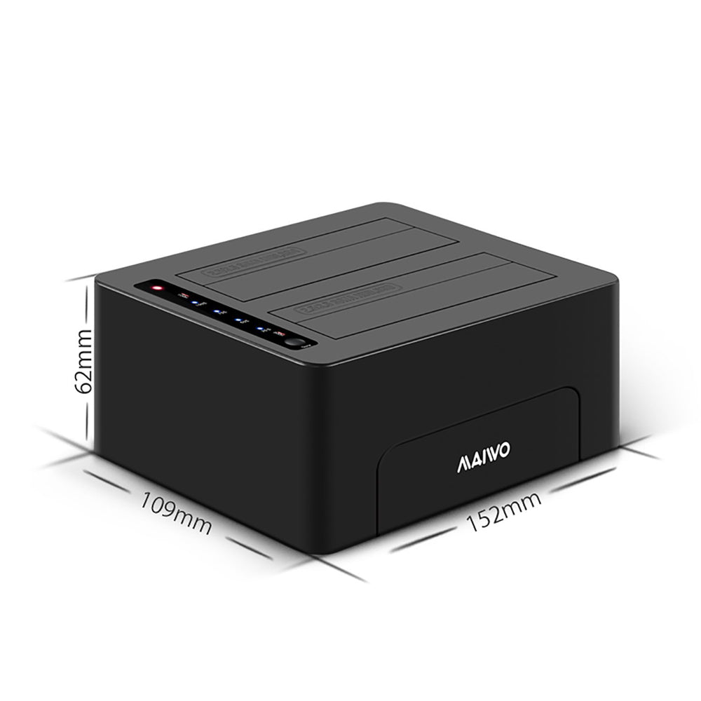 MAIWO 2-BAY SATA HDD USB3.0 CLONE STN (K3082) - image 3