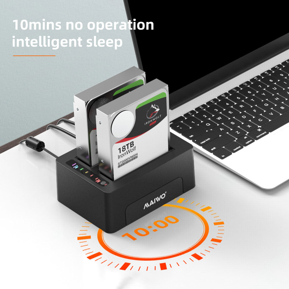 MAIWO 2 BAY SATA HDD USB3.0 CLONE TYPE-C ( K3082C) - image 5