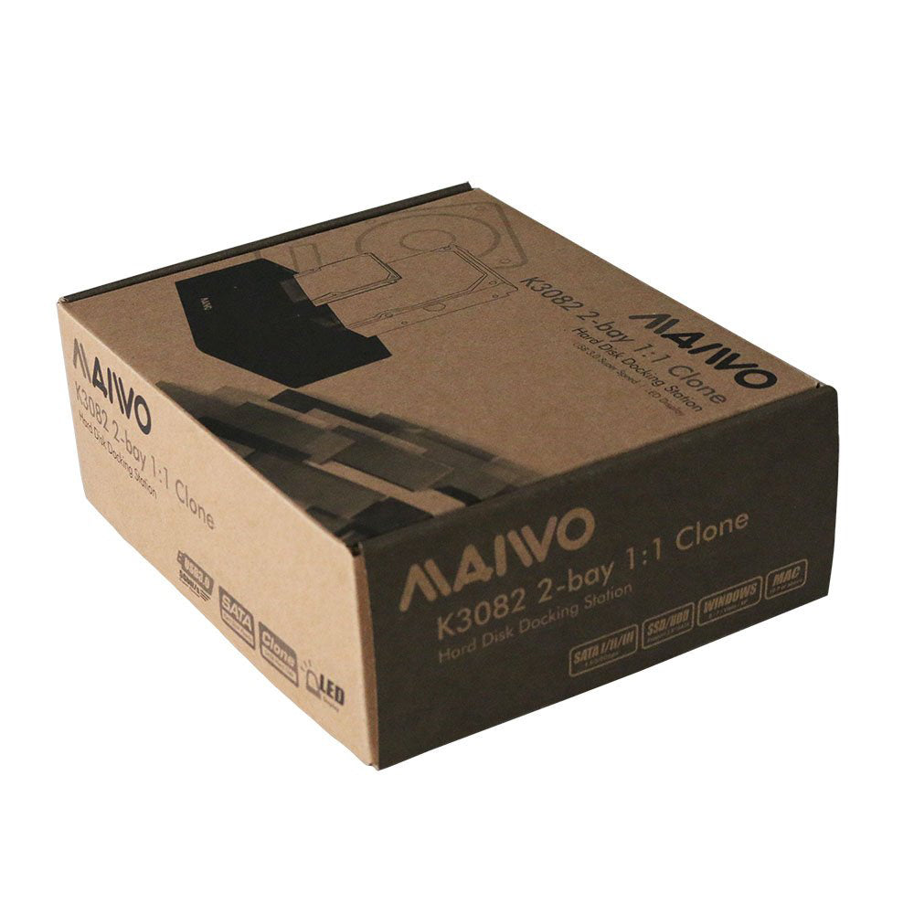 MAIWO 2-BAY SATA HDD USB3.0 CLONE STN (K3082) - image 5