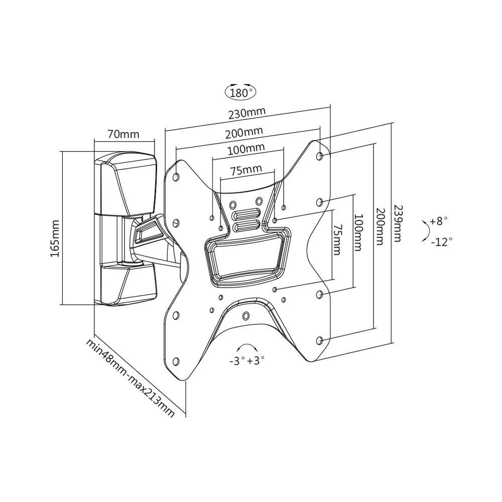 BRACKET 23-42 INCH, TILT, SWIVEL,LEVEL 25KG - image 2