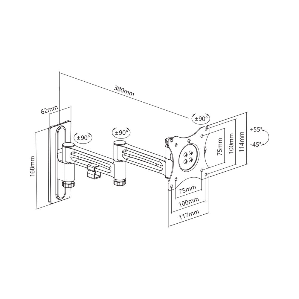 BRACKET LOCKABLE ALUMINIUM FULL-MOTION RV TV MOUNT - image 6