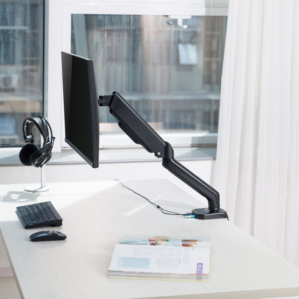LINKQNET LDT46-C012U 17-32" SINGLE MONITOR SPRING-ASSISTED DESKTOP BRACKET WITH USB AND AUDIO PORTS - image 9