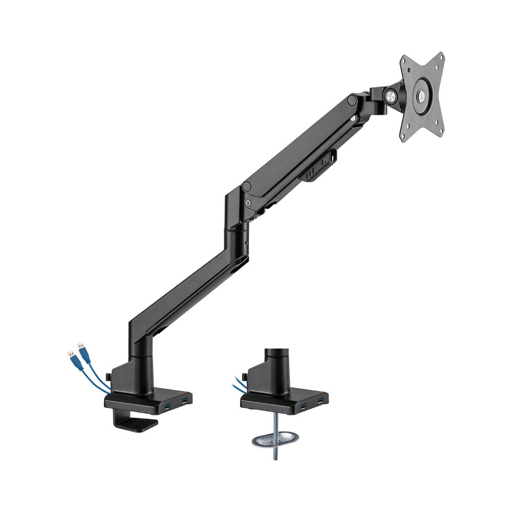 BRACKETS 17-32IN 9KG SINGLE MONITOR ARM WTH USB BK - image 7