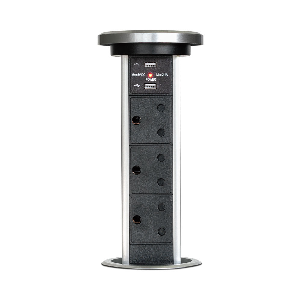 MOTORIZED POP-UP COLUMN (90MM), 3X SA, 2X USB 2.1A - image 4