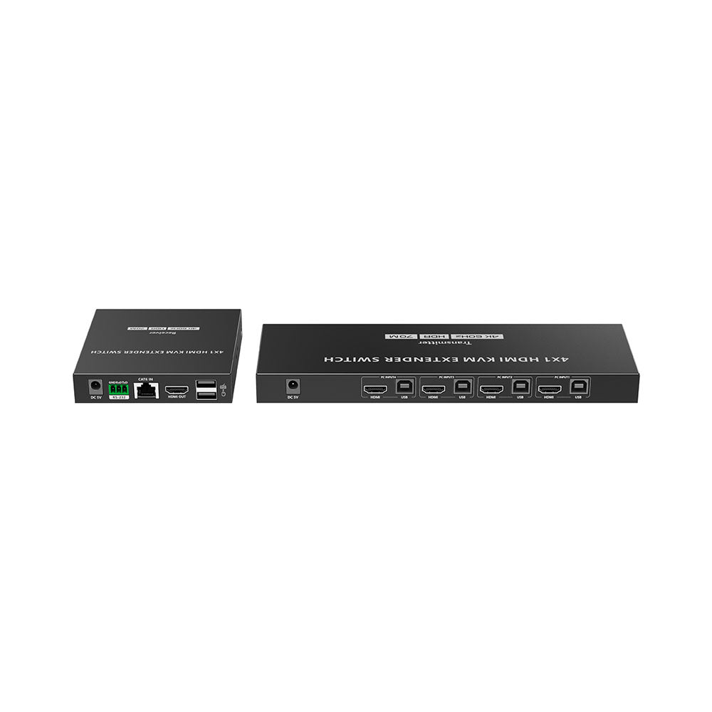 LENKENG 4X1 - 70M HDMI KVM EXTENDER SWITCH - image 3