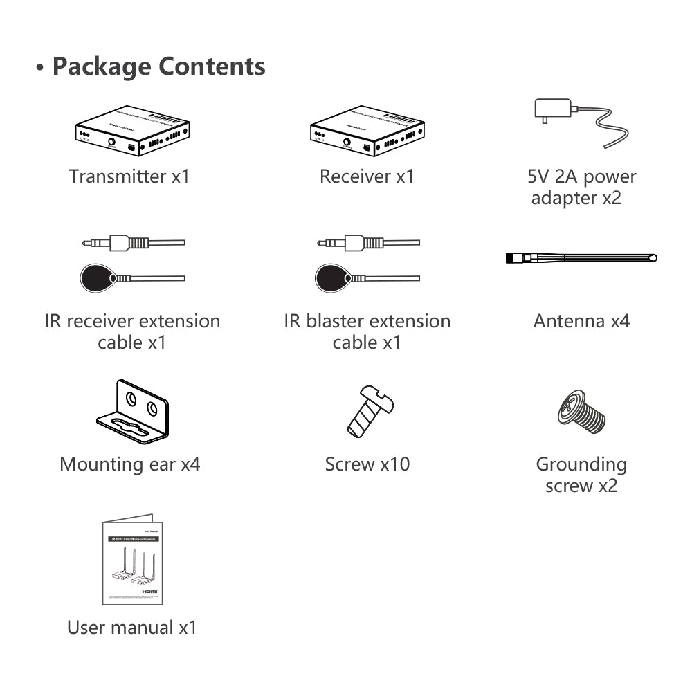 LENKENG LKV699E 4K @60HZ HDMI WIRELESS EXTENDER - TRANSMITTER AND RECEIVER KIT - image 8