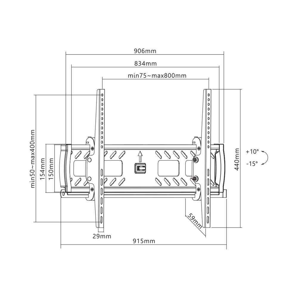BRACKET 37 - 63IN TILT, 45KG, BUBBLE LEVEL* - image 4