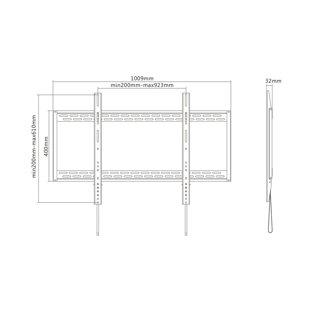 BRACKET 60-100 INCH, CURVE OR FLAT, 100KG - image 2