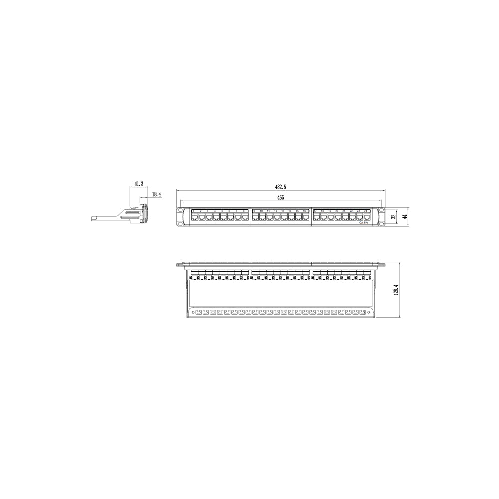 LINKQNET CAT6A 24-PORT SHIELDED PATCH PANEL - image 2