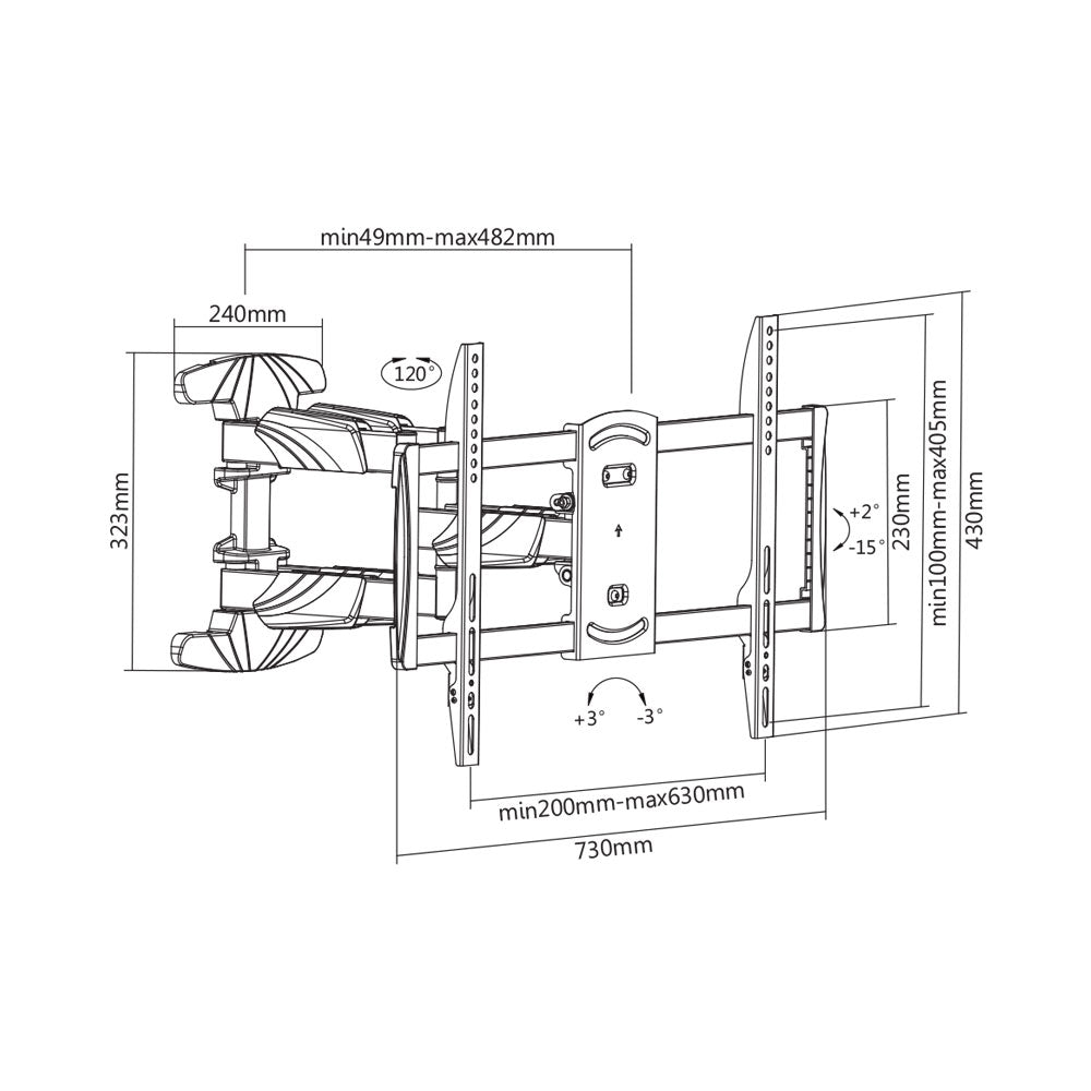 BRACKET 37-70IN FULL MOTION SWIVEL,TILT 45KG - image 4