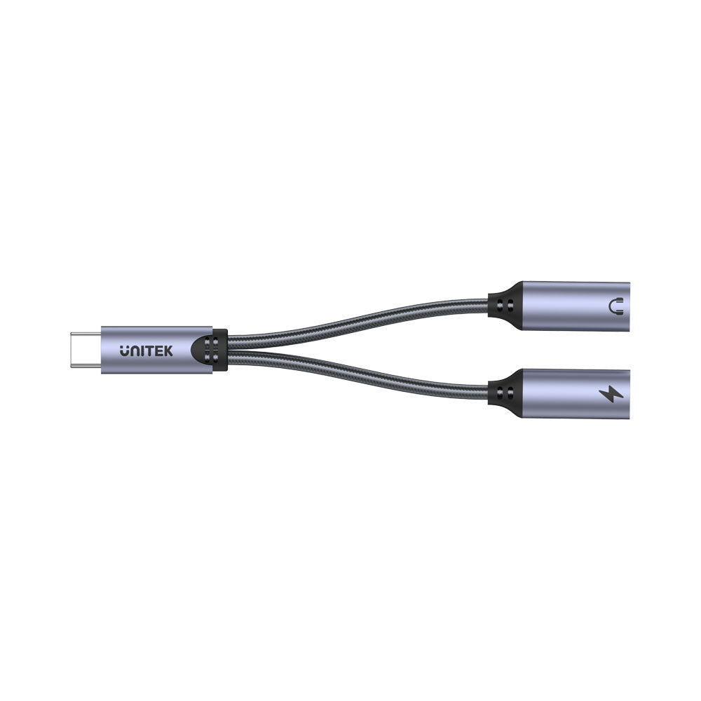 UNITEK M206A TYPE-C HEADPHONE AND CHARGE ADAPTER SPLITTER - image 2