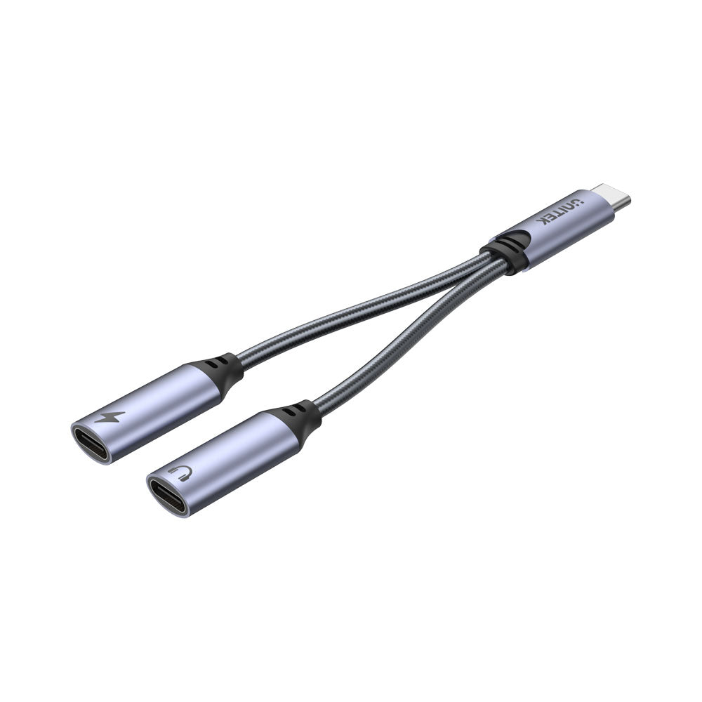 UNITEK M206A TYPE-C HEADPHONE AND CHARGE ADAPTER SPLITTER - image 4