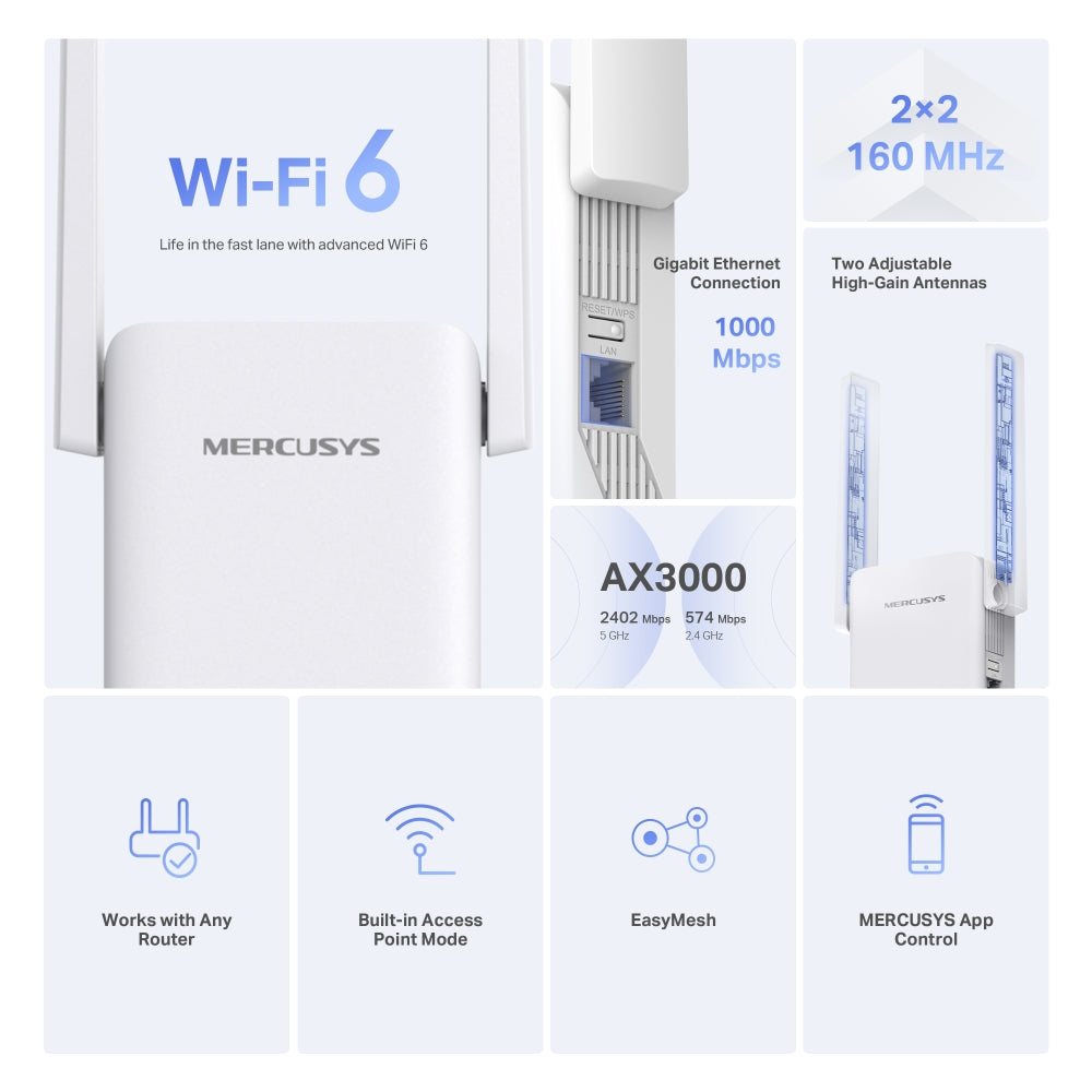 MERCUSYS AX3000 WI-FI 6 RANGE EXTENDER - image 4
