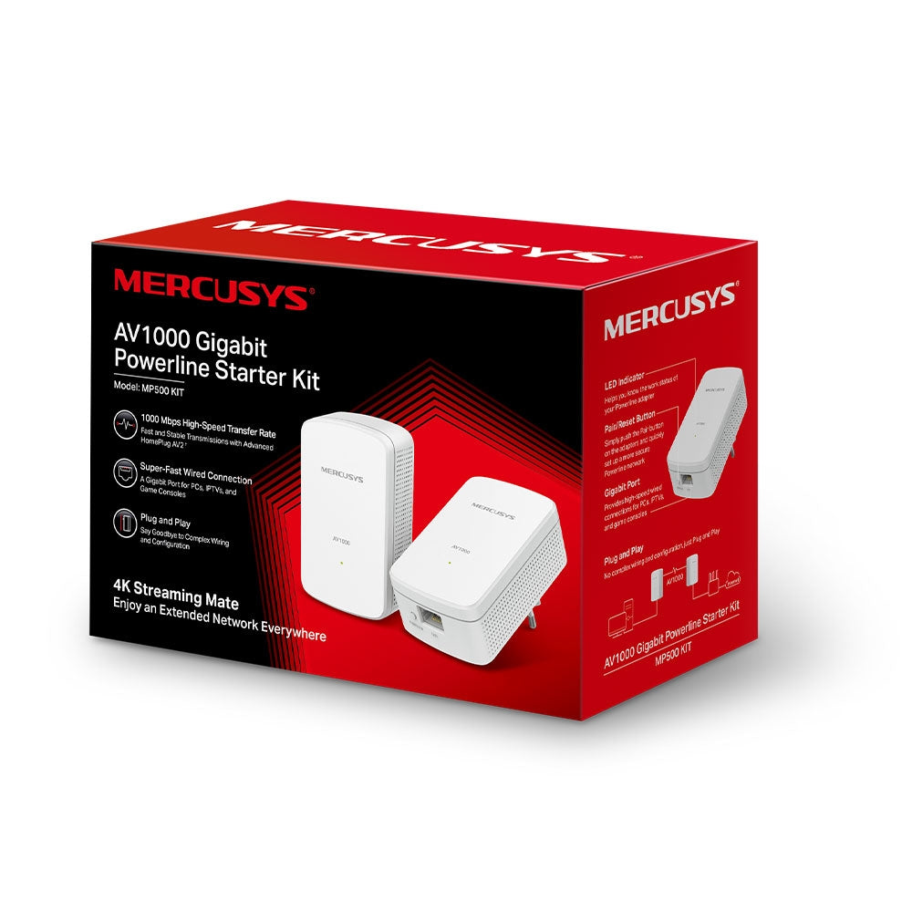 MERCUSYS AV1000 1000BPS  GIGABIT POWERLINE KIT - image 2