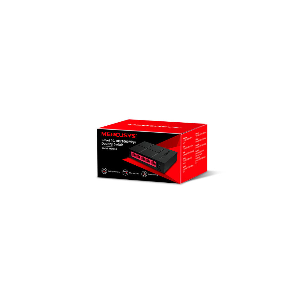 MERCUSYS 5-PORT 10/100/1000MBPS DESKTOP SWITCH - image 2