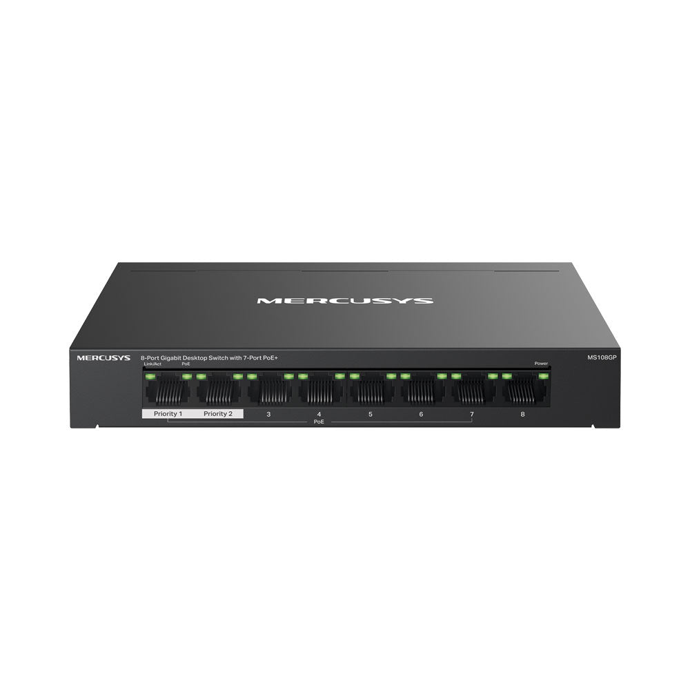 MERCUSYS 8-PORT GB DESKTOP SWITCH WITH 7-PORT POE+ - image 3