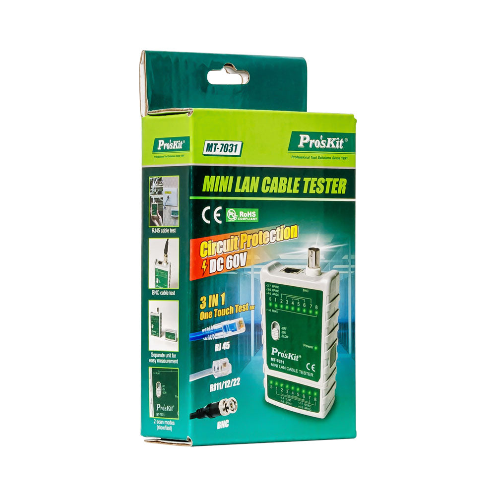 PROSKIT MINI LAN CABLE TESTER(RJ45,RJ11,12,22,BNC) - image 4