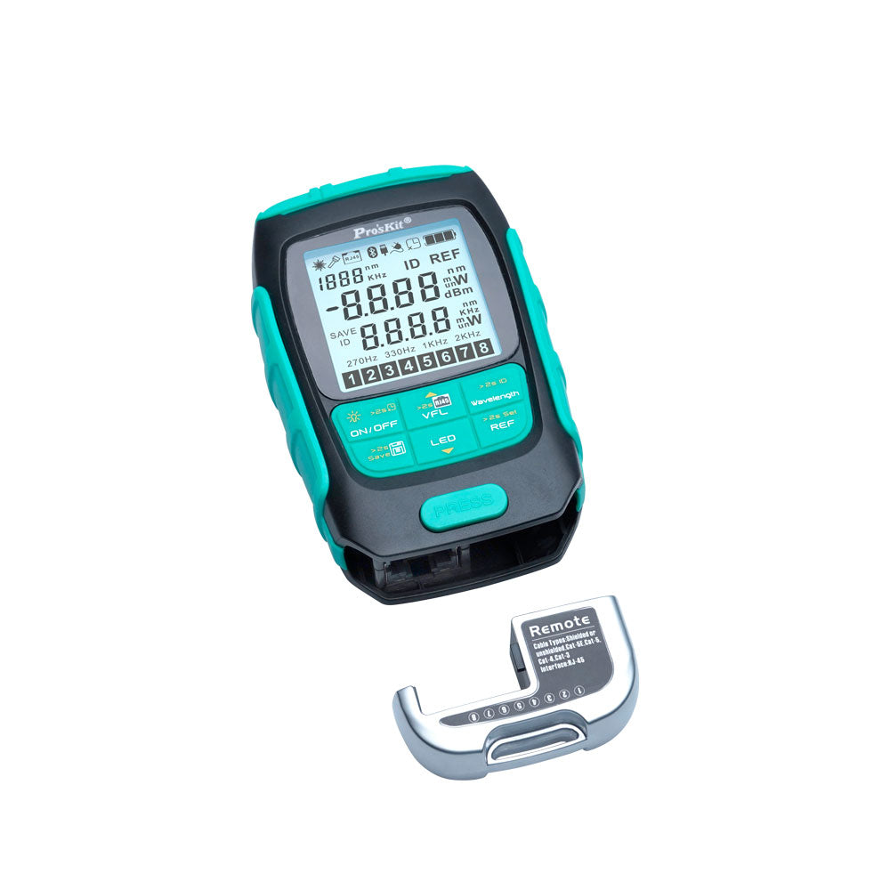 PROSKIT MT-7616 4-IN-1 FIBRE OPTICAL POWER MULTIMETER, INCLUDING POWER METER, LAN CABLE TESTER, VISUAL FAULT LOCATOR AND LED FLASHLIGHT - image 2