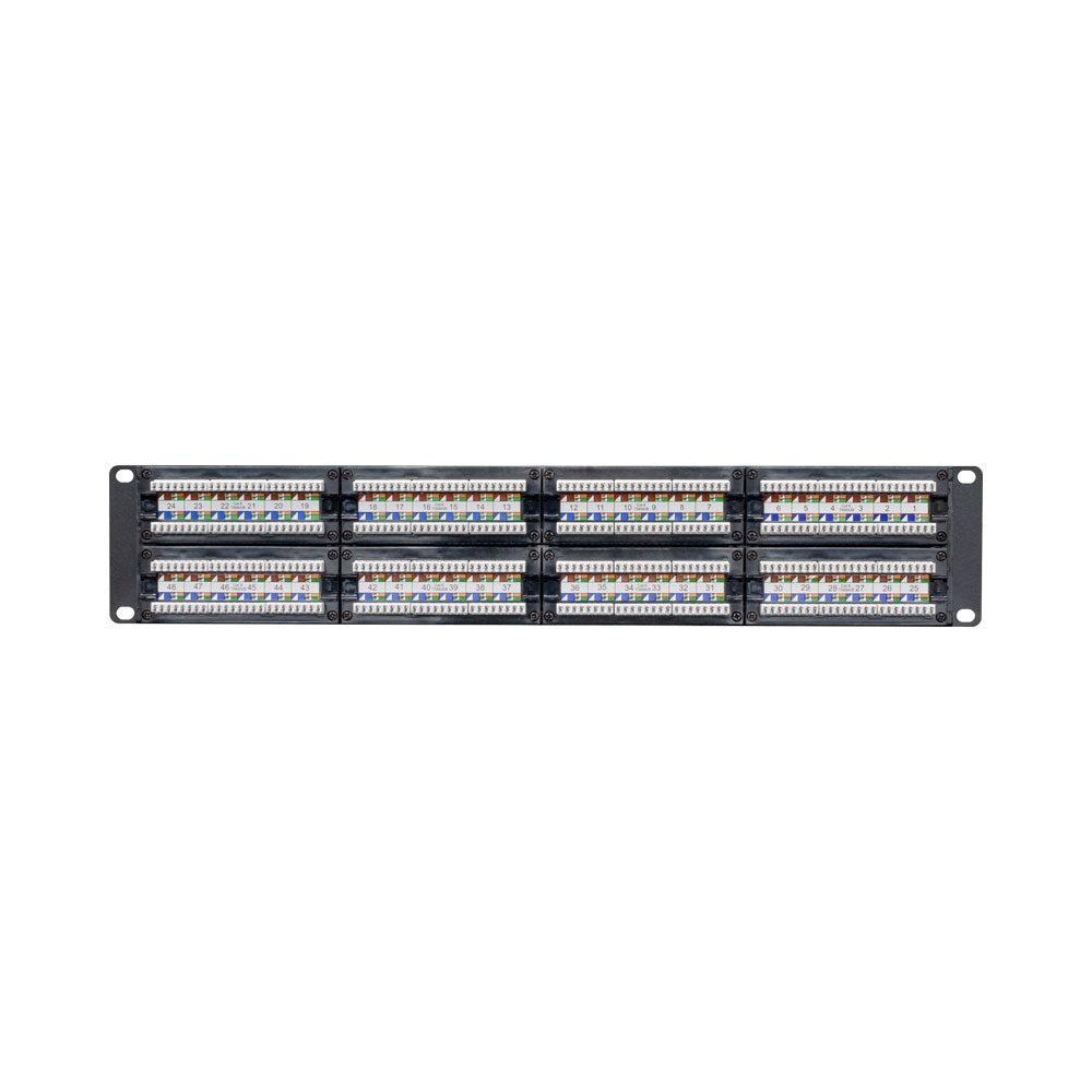 LINKQNET 2U 48-PORT CAT6 UTP PATCH PANEL - NO CABLE MANAGEMENT - image 2