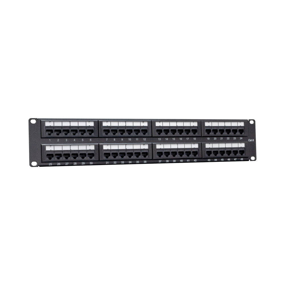 LINKQNET 2U 48-PORT CAT6 UTP PATCH PANEL - NO CABLE MANAGEMENT - image 3